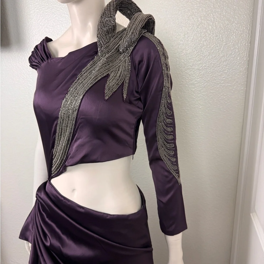Unbranded Elegant Purple sequined Dress